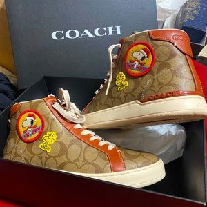 COACH Snoopy Christmas sneakers